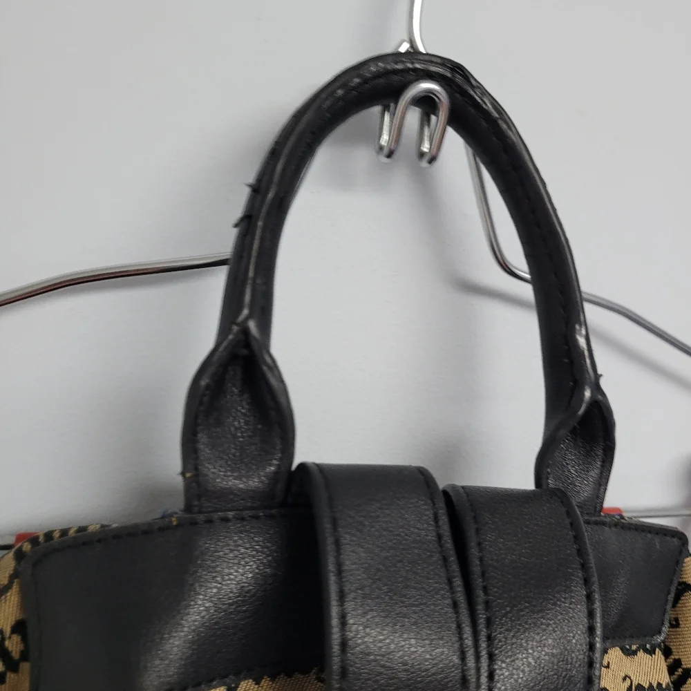 Juicy Couture Backpack Bag‎ Logo Black Brown Pop Out